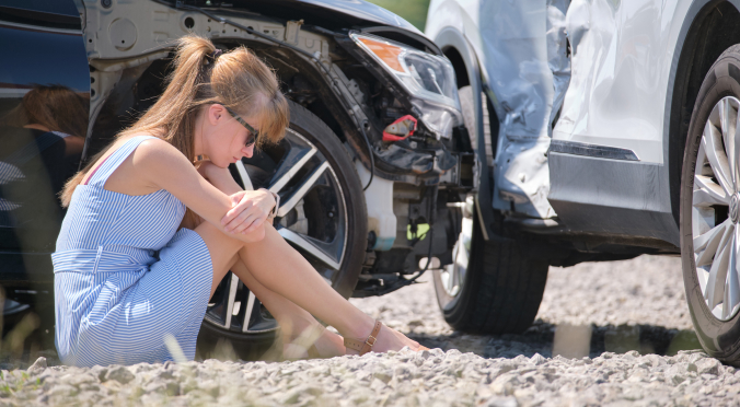 Woman at Accident Site - Zayouna Law Firm